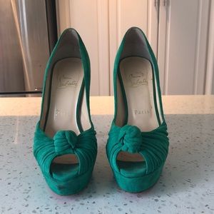 Green Suede Christian Louboutins